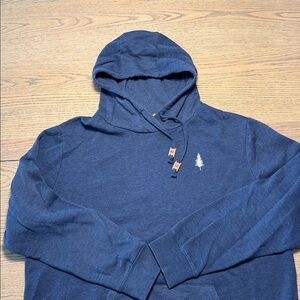 Men's TenTree Navy Hooded Pullover Sweatshirt with Tree Accent - Size XXL